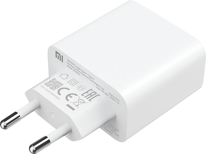 Xiaomi Mi Dual USB Chargeur mural 33W Quick Charge 4+ USB-A USB-C Blanc Xiaomi Mi Dual USB Chargeur mural 33W Quick Charge 4+ USB-A USB-C Blanc