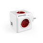 Bloc Cube Prises Allocacoc PowerCube Original USB Type E Rouge