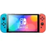 Nintendo Switch - Console OLED Bleu Néon & Rouge Néon avec Écran OLED 7 Pouces, 64 Go de Stockage, Audio Amélioré, Station d'Accueil et Manettes Joy-Con Détachables