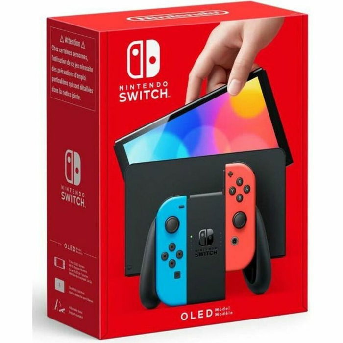 Nintendo Switch OLED Bleu Néon & Rouge Néon Nintendo Switch OLED Bleu Néon & Rouge Néon