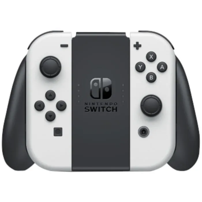 Nintendo Switch - Modèle OLED Blanc - Console portable et sur TV avec écran OLED 7 pouces, support inclinable, station d'accueil LAN, 64 Go et audio amélioré