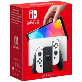 Nintendo Switch - Modèle OLED Blanc - Console portable et sur TV avec écran OLED 7 pouces, support inclinable, station d'accueil LAN, 64 Go et audio amélioré