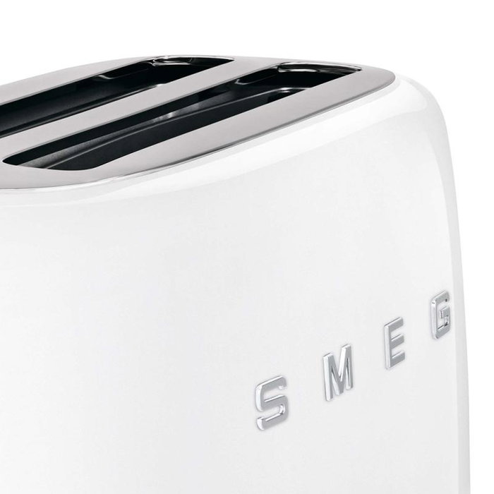 Smeg Toaster TSF02WHEU Blanc - 2 Tranches, Rétro, Acier Inoxydable