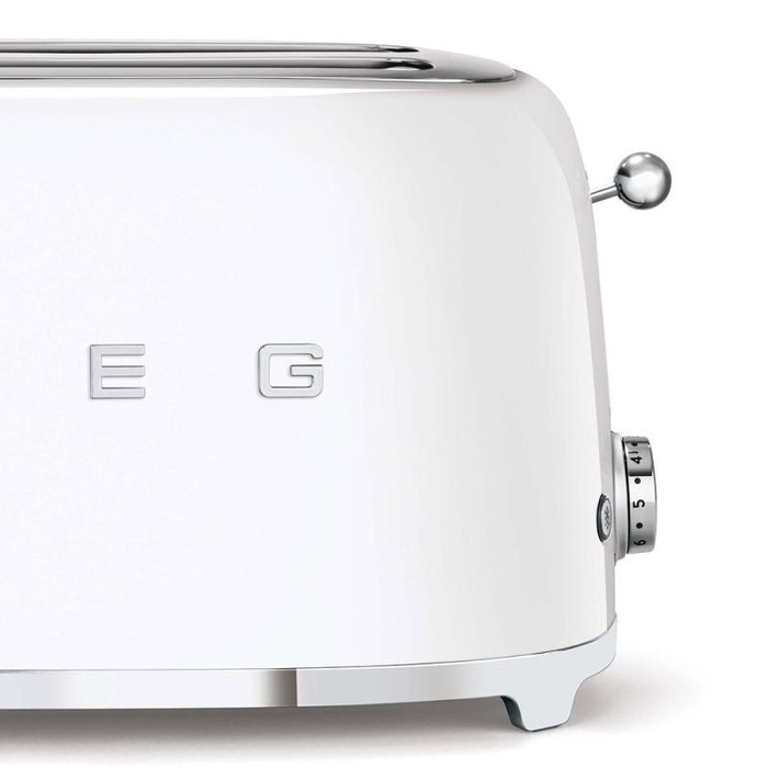 Smeg Toaster TSF02WHEU Blanc - 2 Tranches, Rétro, Acier Inoxydable