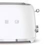 Smeg Toaster TSF02WHEU Blanc - 2 Tranches, Rétro, Acier Inoxydable