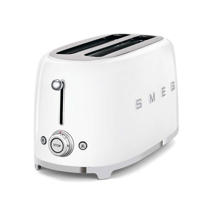 Smeg Toaster TSF02WHEU Blanc - 2 Tranches, Rétro, Acier Inoxydable
