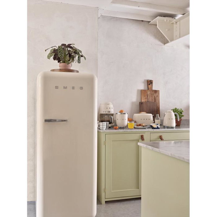 Smeg Toaster TSF03CREU couleur crème, 2 tranches avec fonction décongélation et réchauffage