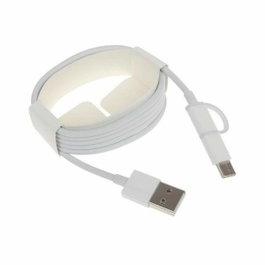 Xiaomi Câble 2-en-1 USB A vers Micro USB et USB Type-C, 1m, Blanc