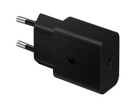 Samsung - Adaptateur secteur 15W, chargeur mural USB-C, noir - Pour téléphone et tablette