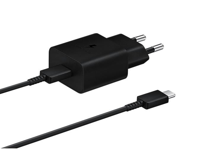 Samsung - Adaptateur secteur 15W, chargeur mural USB-C, noir - Pour téléphone et tablette