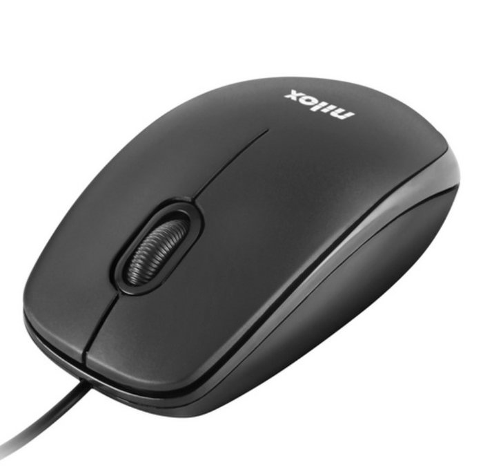 Nilox Souris Optique USB 1600 DPI 3 Boutons Noir MOUSB1003