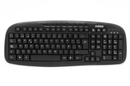 Nilox Clavier Multimédia USB Standard QWERTY Espagnol Noir