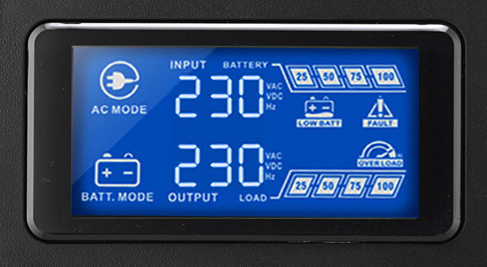 Nilox SAI Line Interactive 3000VA/2100W Onde Sinusoïdale Pure, 4 Prises, LCD, Noir