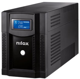 Nilox SAI Line Interactive 3000VA/2100W Onde Sinusoïdale Pure, 4 Prises, LCD, Noir