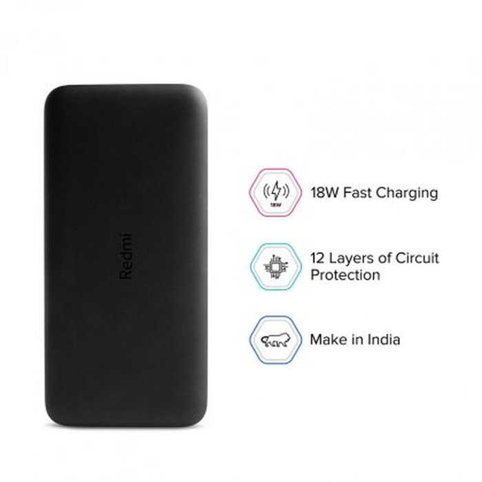 Xiaomi Redmi Powerbank 20000 mAh Noir Xiaomi Redmi Powerbank 20000 mAh Noir