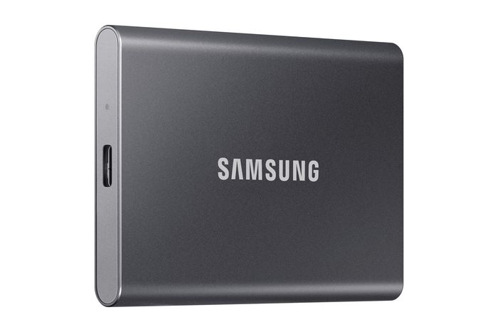 Samsung Portable SSD T7 - Disque SSD Externe 1 TB USB 3.2 Gen 2, jusqu'à 1050/1000 MB/s, Compact, Résistant aux chocs, Chiffrement AES 256-bit Samsung Portable SSD T7 - Disque SSD Externe 1 TB USB 3.2 Gen 2, jusqu'à 1050/1000 MB/s, Compact, Résistant aux chocs, Chiffrement AES 256-bit
