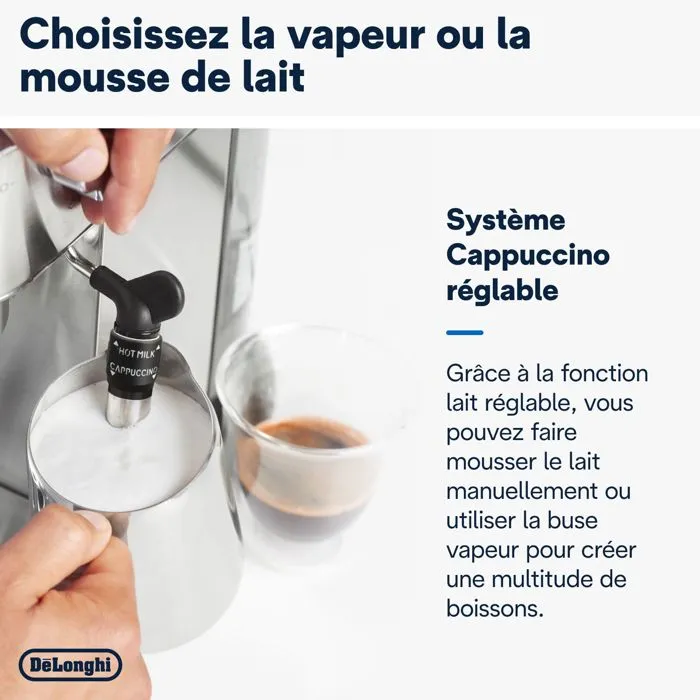 De'Longhi EC685.M Dedica Machine à café expresso avec porte-filtre - Argenté