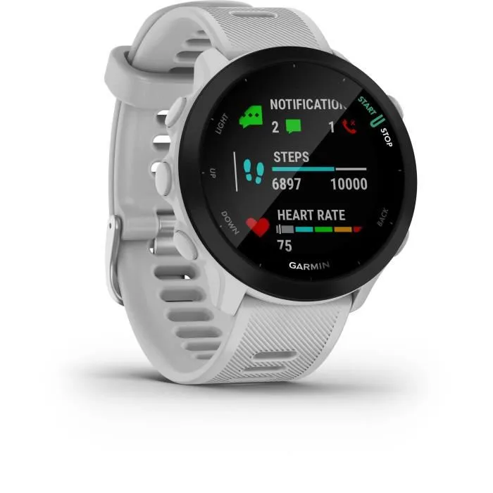Garmin Forerunner 55 Montre GPS Connectée de Running Blanc