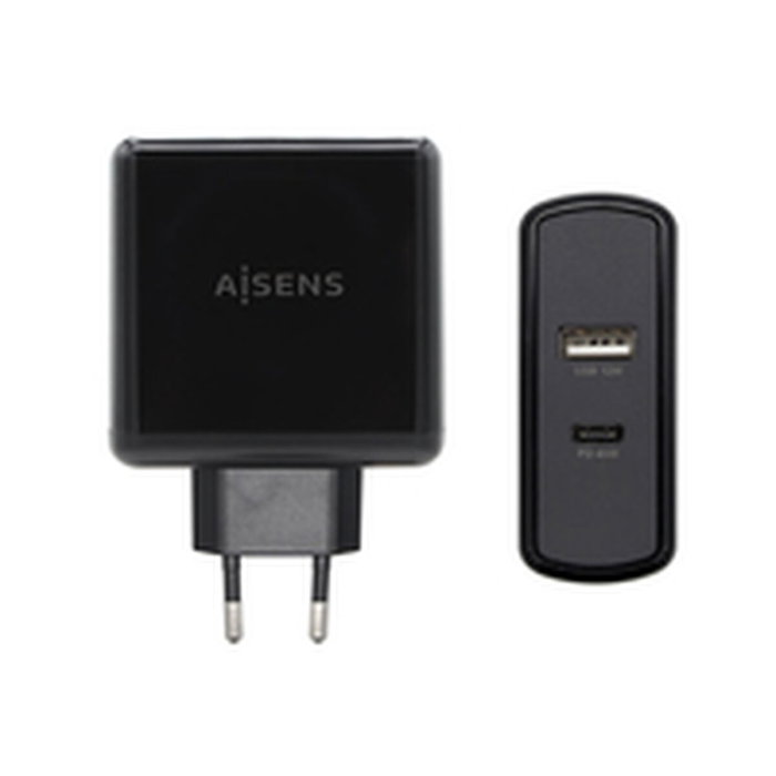 Chargeur Voiture Mur Aisens ASCH-2PD45A-BK 57 W Noir