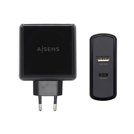 Chargeur Voiture Mur Aisens ASCH-2PD45A-BK 57 W Noir