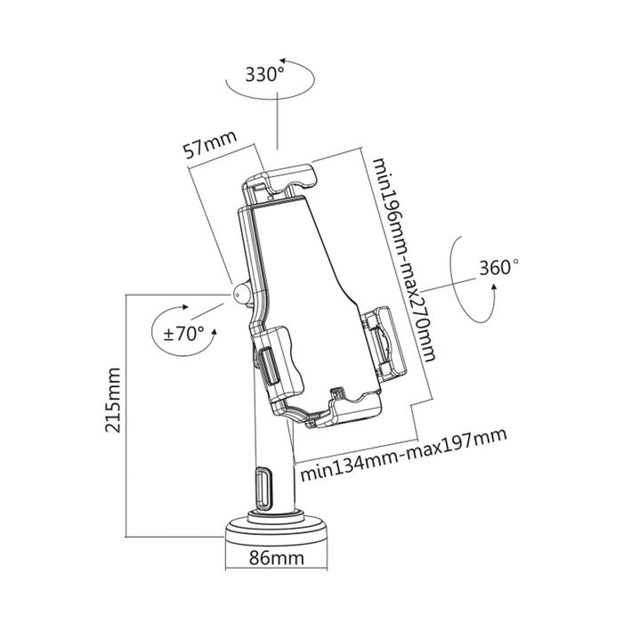 Support de tablette Aisens MS1P02-111 Anti-vol Support de tablette Aisens MS1P02-111 Anti-vol