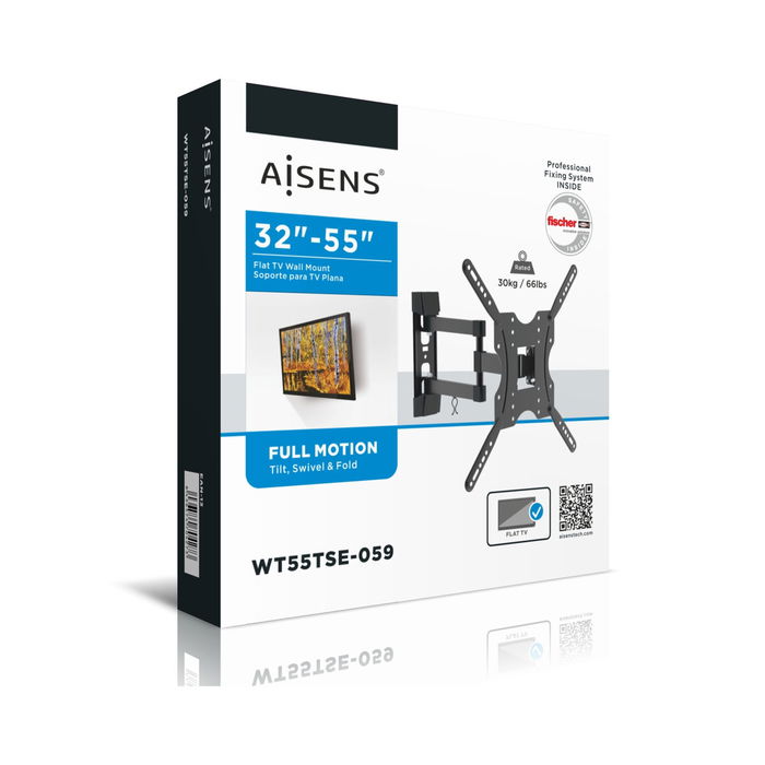 Support mural Aisens WT55TSE-059 32" 32"-55" Plaque Tournante Inclinable Télévision Écran Support mural Aisens WT55TSE-059 32" 32"-55" Plaque Tournante Inclinable Télévision Écran