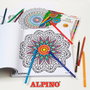 Alpino Set Mandalas Color Experience AL000250 - 24 crayons de couleur et livre de 120 mandalas à colorier - Loisir créatif enfant +3 ans