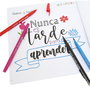 Alpino Set d'Initiation au Lettering AR001052 avec 12 Stylos Dual Artist et Livre Guide Pas-à-Pas