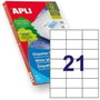 Apli Étiquettes adhésives 1276 Blanc 100 Volets 70 x 42,4 mm
