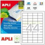 Étiquettes adhésives Apli 1285 Blanc 100 Volets 48,5 x 25,4 mm