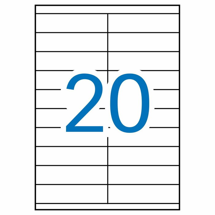 Étiquettes adhésives Apli 01299 100 Volets 105 x 29 mm Blanc