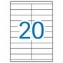 Étiquettes adhésives Apli 01299 100 Volets 105 x 29 mm Blanc