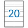 Étiquettes adhésives Apli 01299 100 Volets 105 x 29 mm Blanc