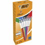 Ensemble de Stylos Bic Shine Silver Blanc Multicouleur (12 Pièces)