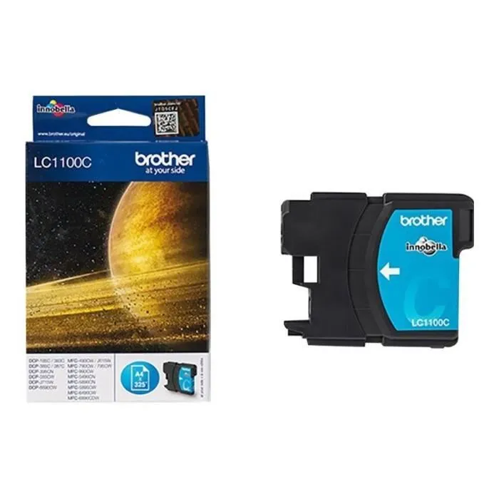 Brother Cartouche d'encre Cyan LC1100C - Compatible avec imprimantes DCP, MFC (Environ 325 pages)