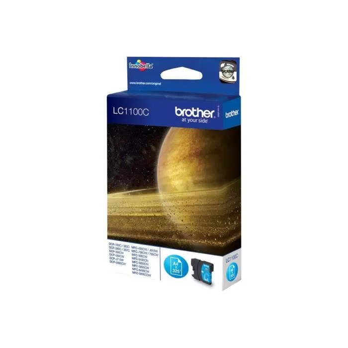 Brother Cartouche d'encre Cyan LC1100C - Compatible avec imprimantes DCP, MFC (Environ 325 pages)