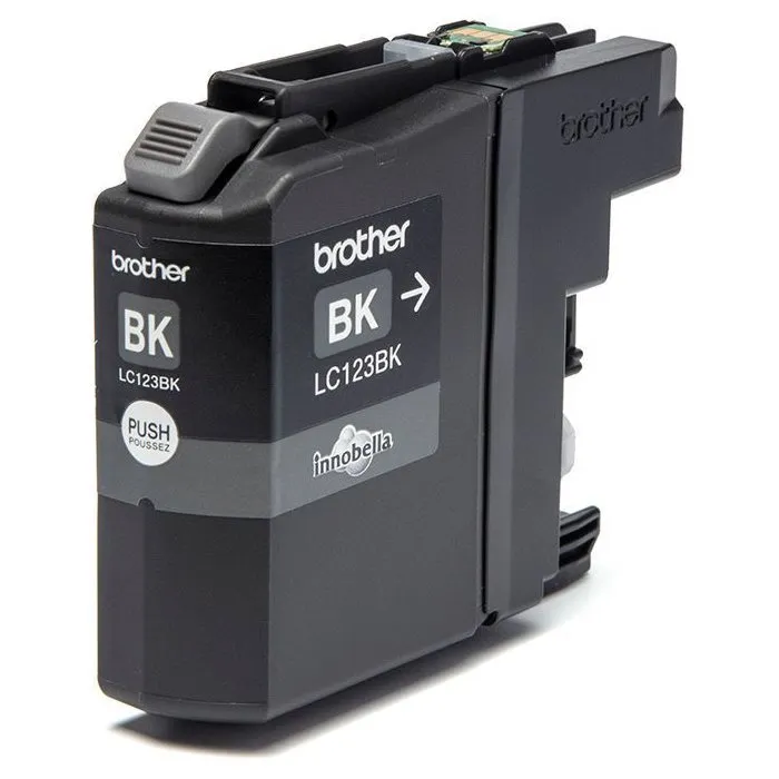Brother Cartouche d'encre noire LC123BK pour imprimantes multifonctions MFC-J4510DW, MFC-J4410DW, MFC-J4610DW Brother Cartouche d'encre noire LC123BK pour imprimantes multifonctions MFC-J4510DW, MFC-J4410DW, MFC-J4610DW