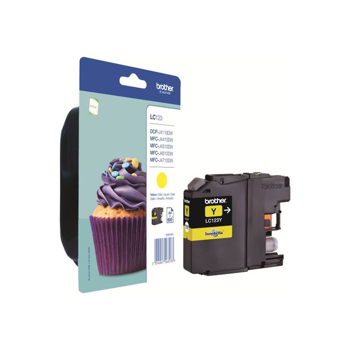 Brother LC123Y Cartouche d'encre Jaune Brother LC123Y Cartouche d'encre Jaune