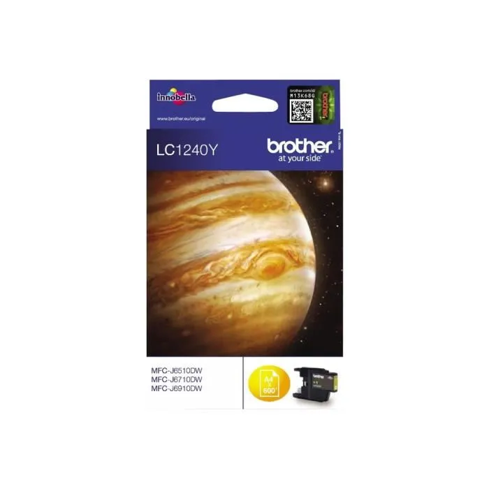 Brother LC-1240 Cartouche d'encre jaune haute capacité 600 pages - Pack de 1