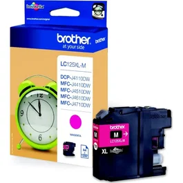 Brother LC125XLM Cartouche d'encre magenta haute capacité - Compatible DCP-J4110DW, MFC-J4410DW, MFC-J4510DW, MFC-J4610DW, MFC-J4710DW, MFC-J6520DW, MFC-J6720DW, MFC-J6920DW