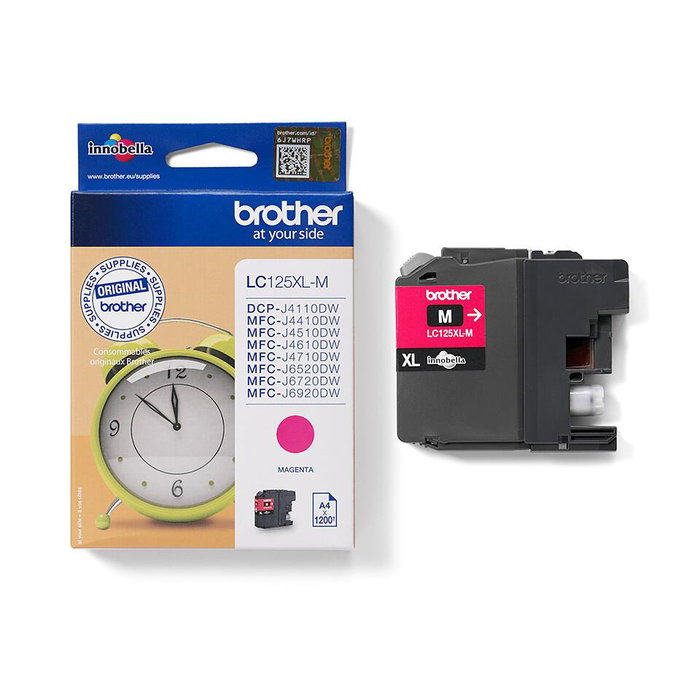 Brother LC125XLM Cartouche d'encre Magenta haute capacité Brother LC125XLM Cartouche d'encre Magenta haute capacité