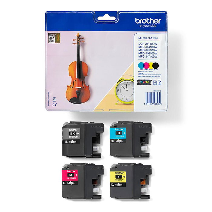 Brother LC127XLVALBP Multipack de 4 Cartouches d'Encre Haute Capacité