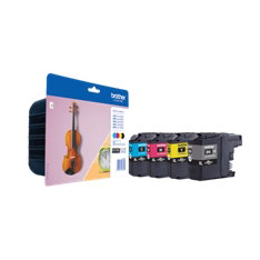 Brother LC127XL Value Pack - 4 Cartouches d'Encre Originales Noir, Jaune, Cyan, Magenta - Grande Capacité