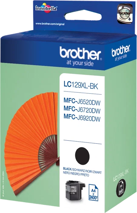 Brother LC129XLBK Cartouche d'encre noir ~2 400 pages Brother LC129XLBK Cartouche d'encre noir ~2 400 pages
