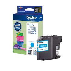 Brother LC221C Cartouche d'encre cyan originale - 260 pages Brother LC221C Cartouche d'encre cyan originale - 260 pages