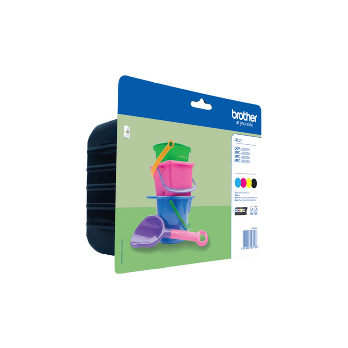 Brother LC-221VALBP / LC221VALBP Pack d'encre multipack Noir, Cyan, Magenta, Jaune Brother LC-221VALBP / LC221VALBP Pack d'encre multipack Noir, Cyan, Magenta, Jaune