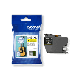 Brother LC-421XLY / LC421XLY Cartouche d'encre Jaune XL pour imprimante - Toner couleur