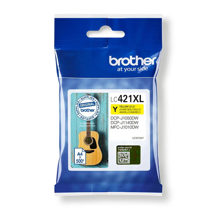 Brother LC421XLY Cartouche Jaune 500 Pages XL Haute Capacité Brother LC421XLY Cartouche Jaune 500 Pages XL Haute Capacité