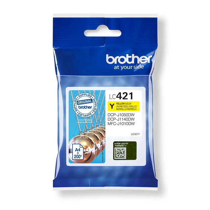 Brother LC421Y Cartouche d'encre Jaune Standard 200 pages