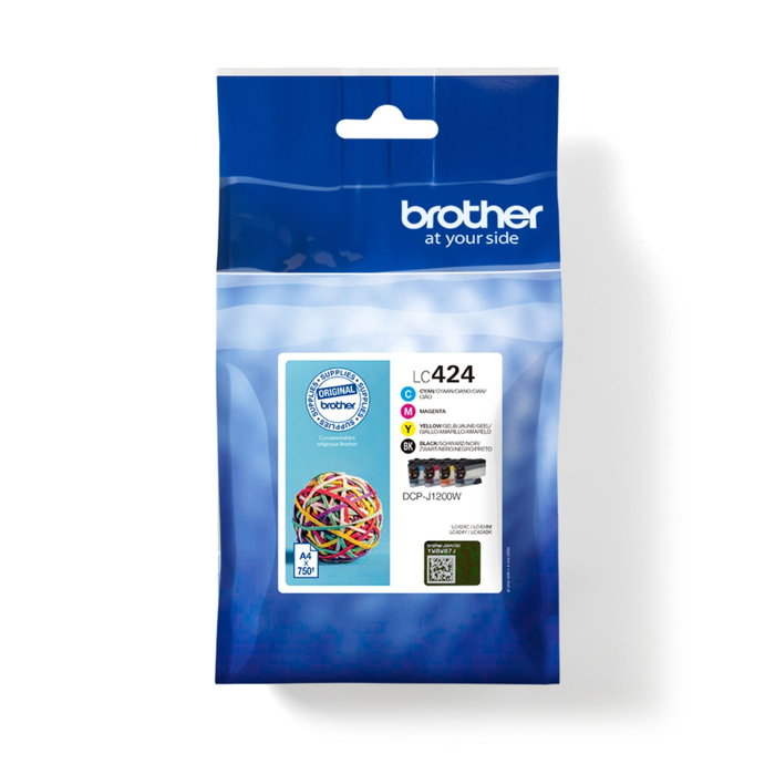 Brother LC-424VAL Pack de 4 Cartouches d'Encre (Noir, Cyan, Magenta, Jaune) haute capacité Brother LC-424VAL Pack de 4 Cartouches d'Encre (Noir, Cyan, Magenta, Jaune) haute capacité